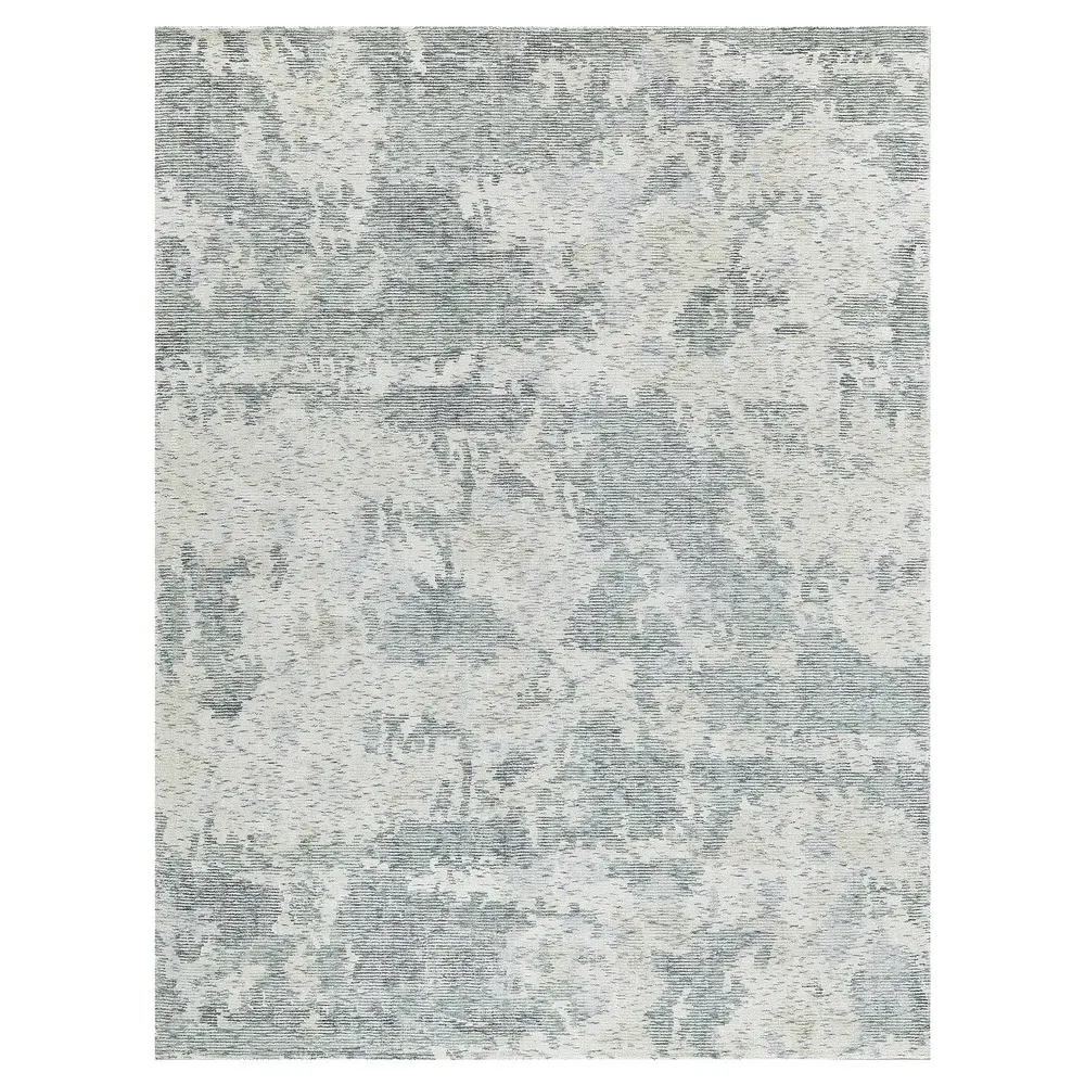 Elijah Abstract Patterned Rug Sample - Green, Wool