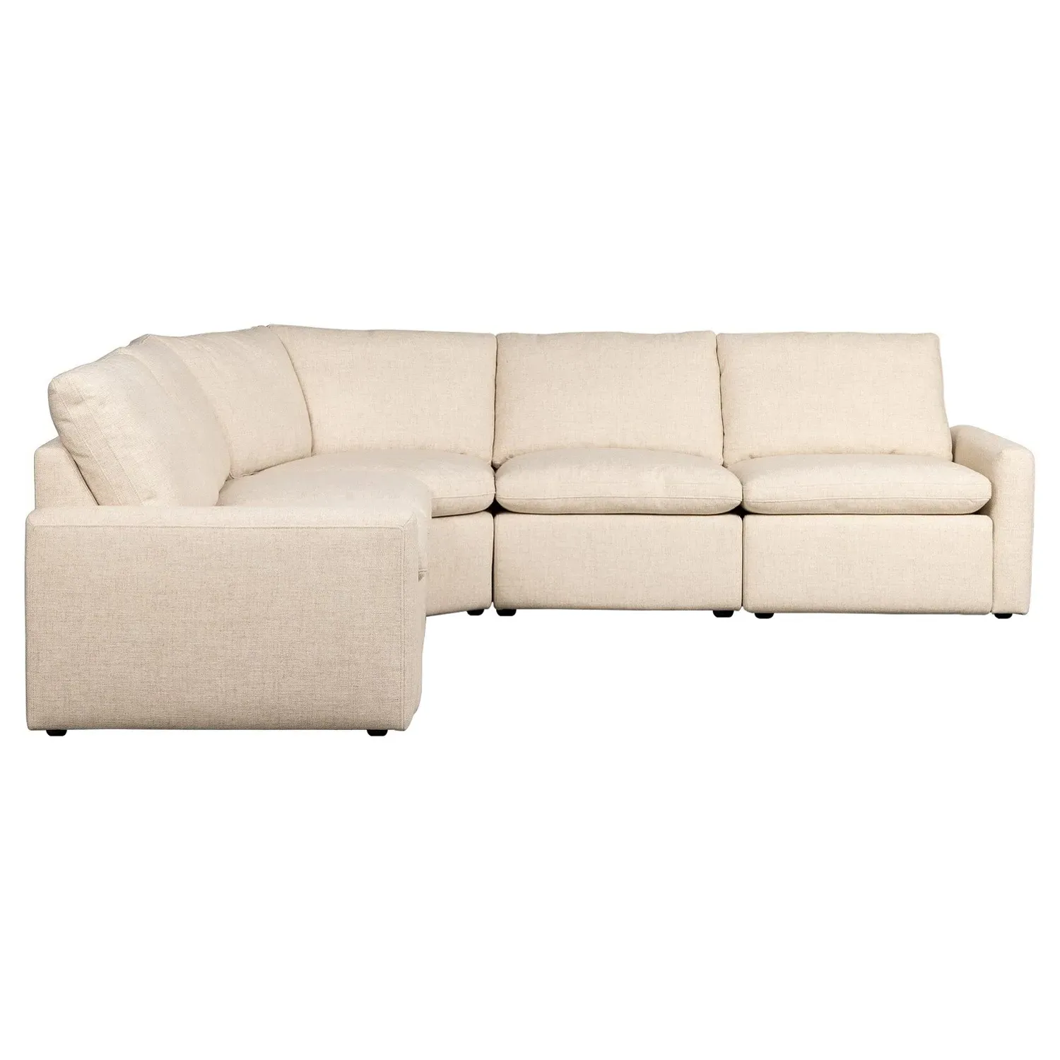 Elijah Corner Power Reclining Sectional - Beige, Performance Fabric