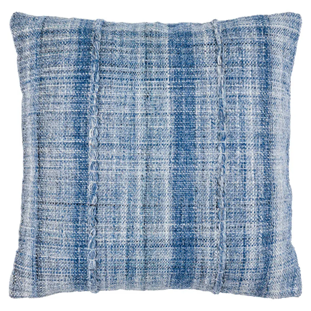 Elijah Indoor Outdoor Throw Pillow - Blue, Recycled PET image
