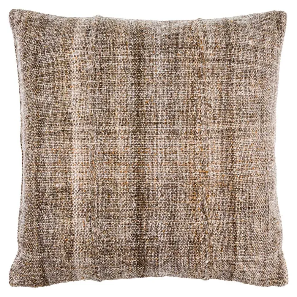 Elijah Indoor Outdoor Throw Pillow - Brown, Recycled PET