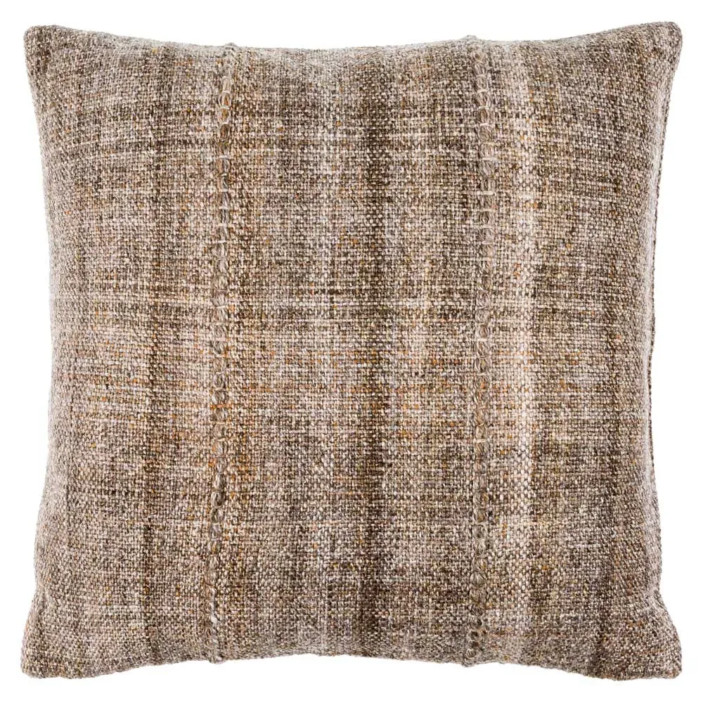 Elijah Indoor Outdoor Throw Pillow - Brown, Recycled PET