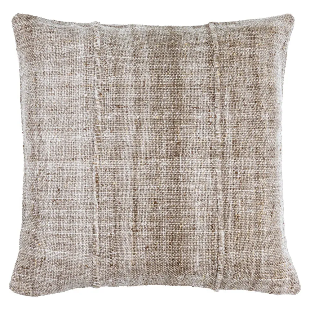 Elijah Indoor Outdoor Throw Pillow - Dark Grey, Recycled PET