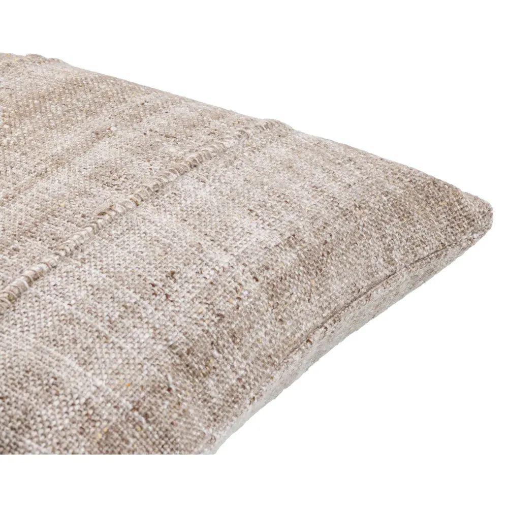 Elijah Indoor Outdoor Throw Pillow - Dark Grey, Recycled PET