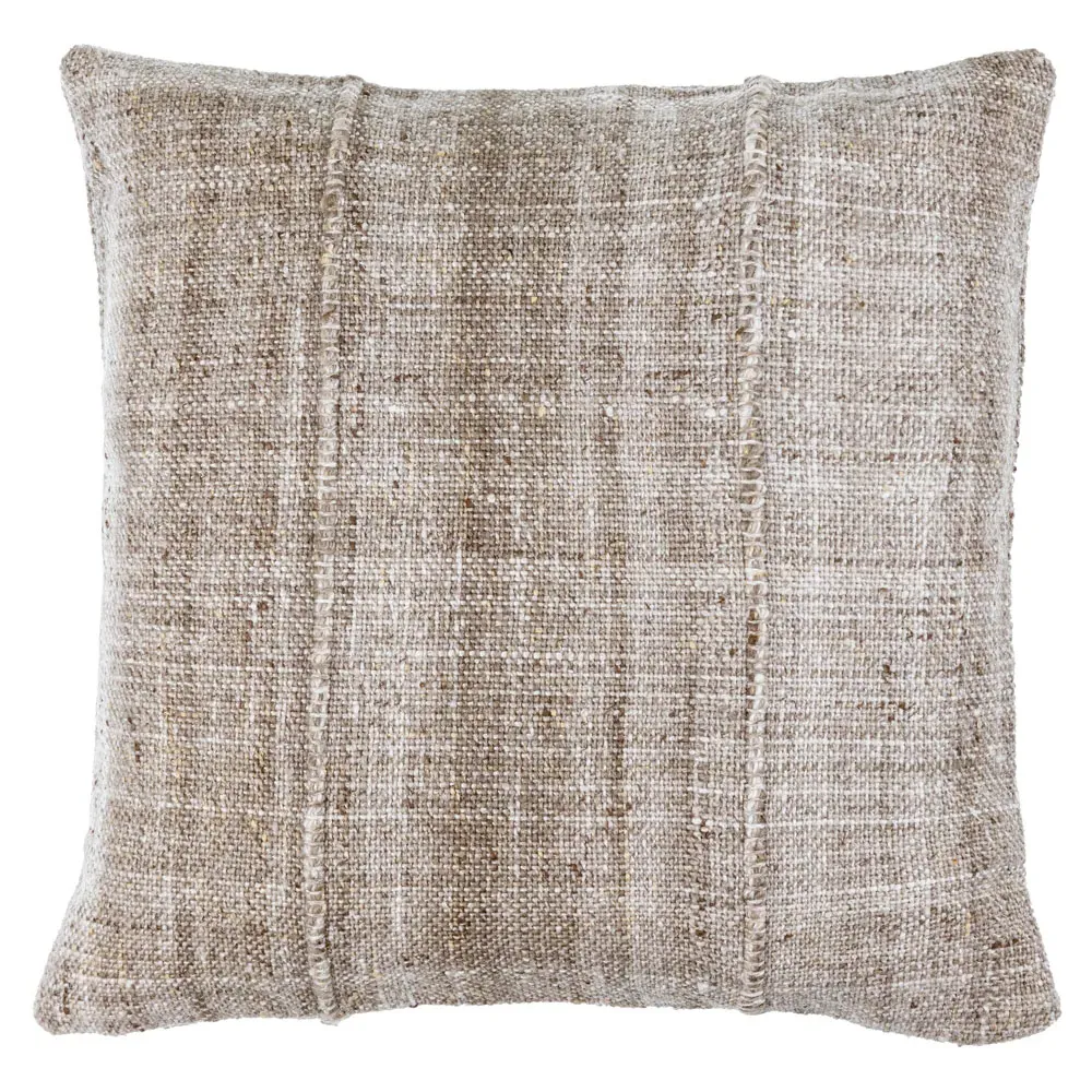 Elijah Indoor Outdoor Throw Pillow - Dark Grey, Recycled PET