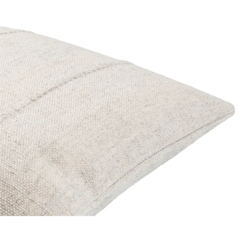 Elijah Indoor Outdoor Throw Pillow - Light Grey, Recycled PET