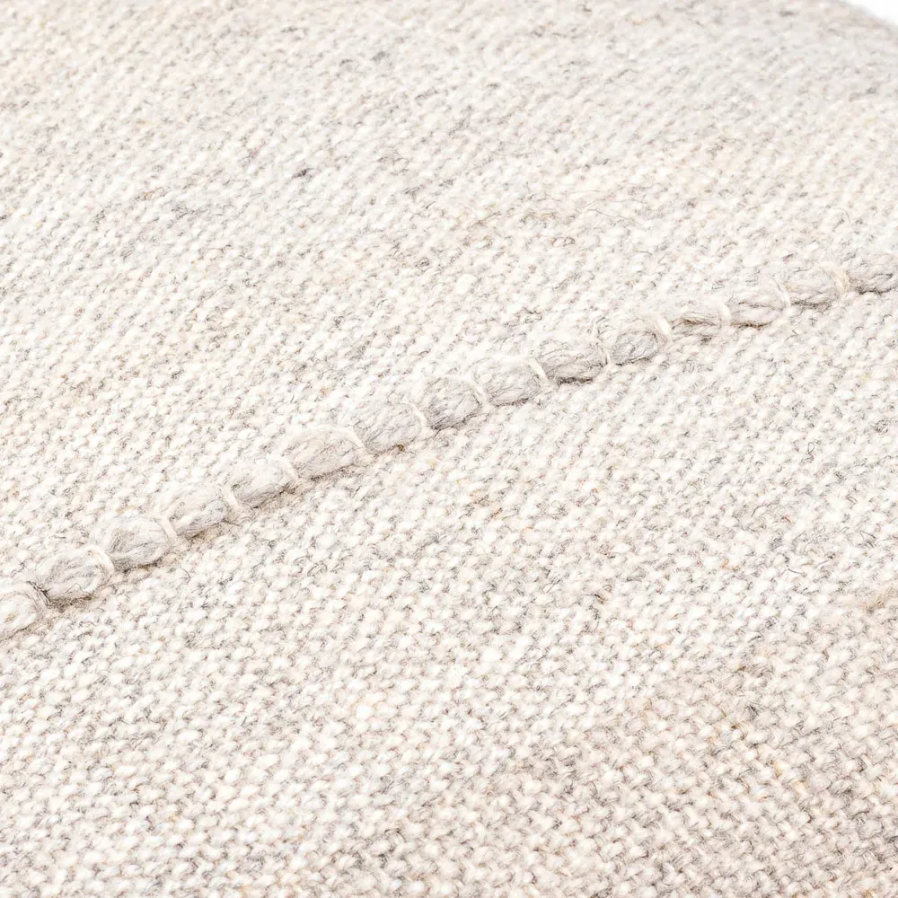 Elijah Indoor Outdoor Throw Pillow - Light Grey, Recycled PET