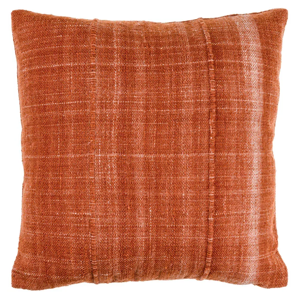 Elijah Indoor Outdoor Throw Pillow - Red, Recycled PET