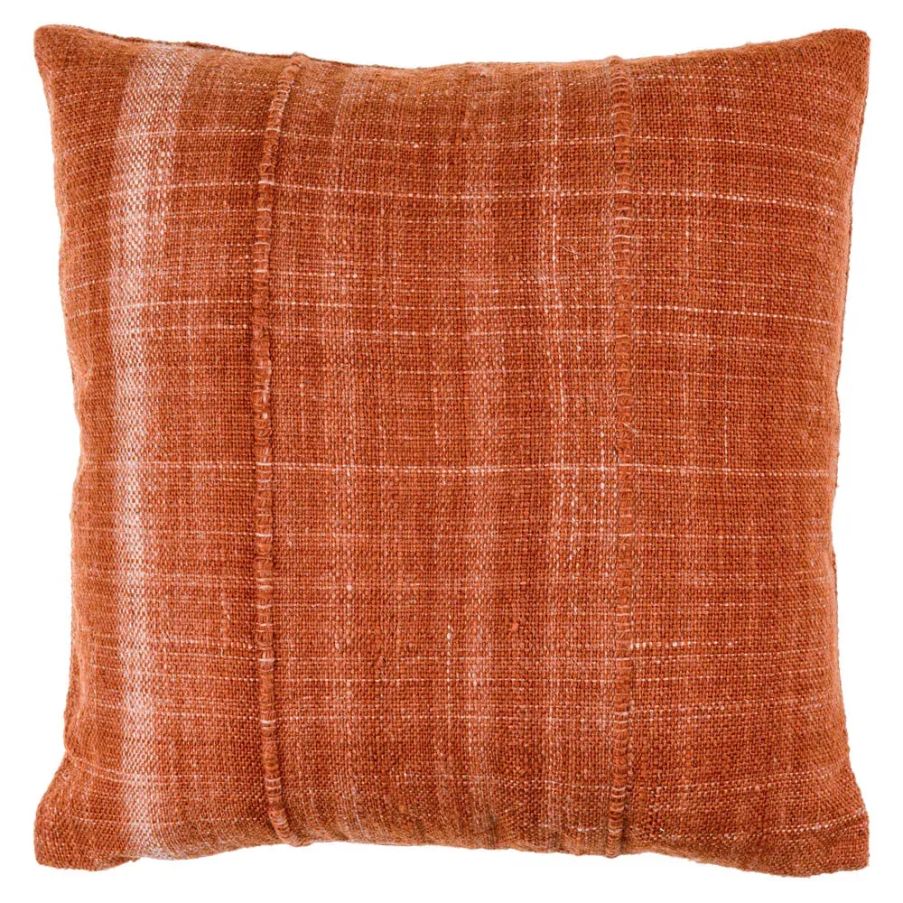 Elijah Indoor Outdoor Throw Pillow - Red, Recycled PET