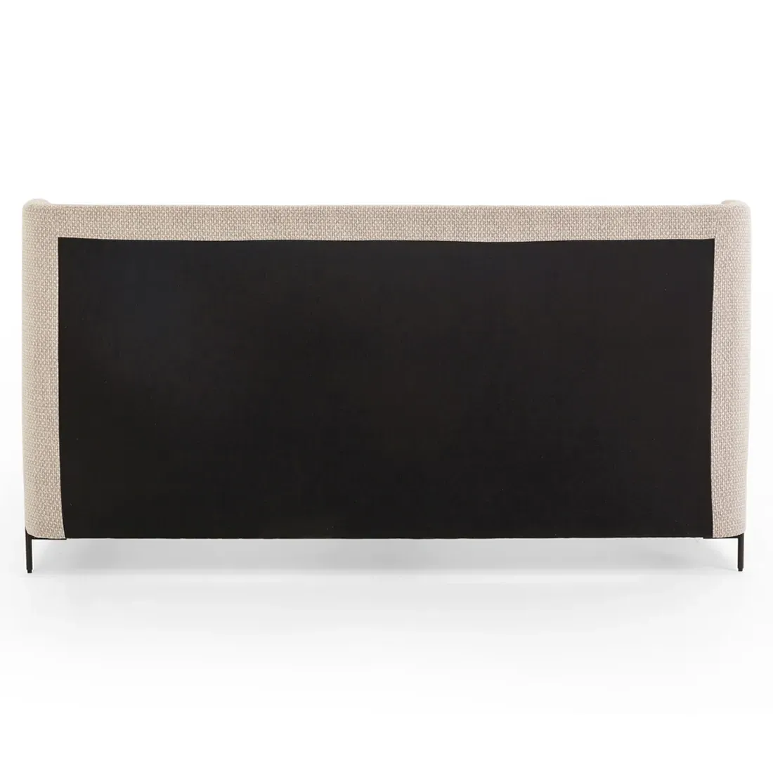 Elijah King Size Wingback Bed - Beige