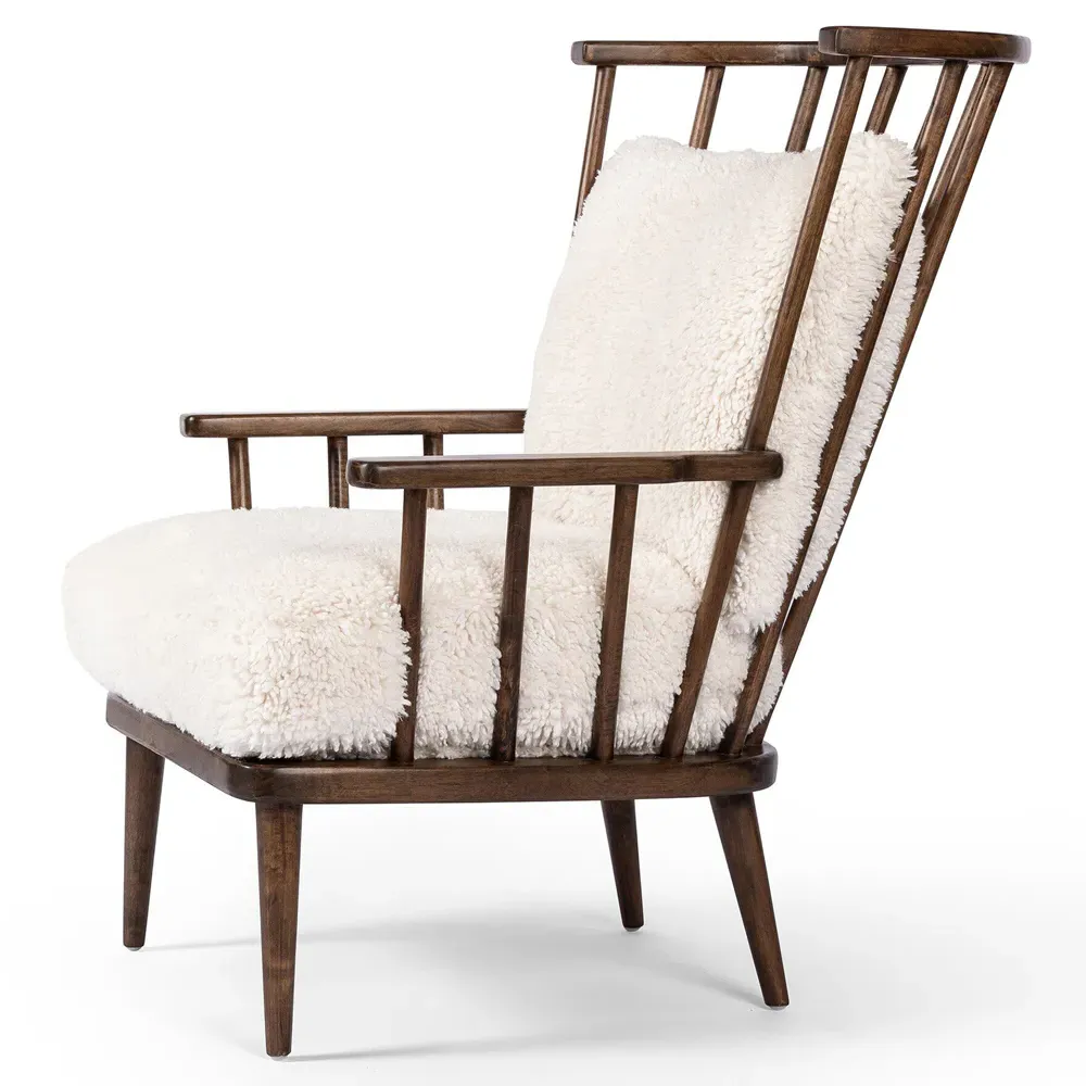 Elion Windsor Arm Chair - Cream, Parawood