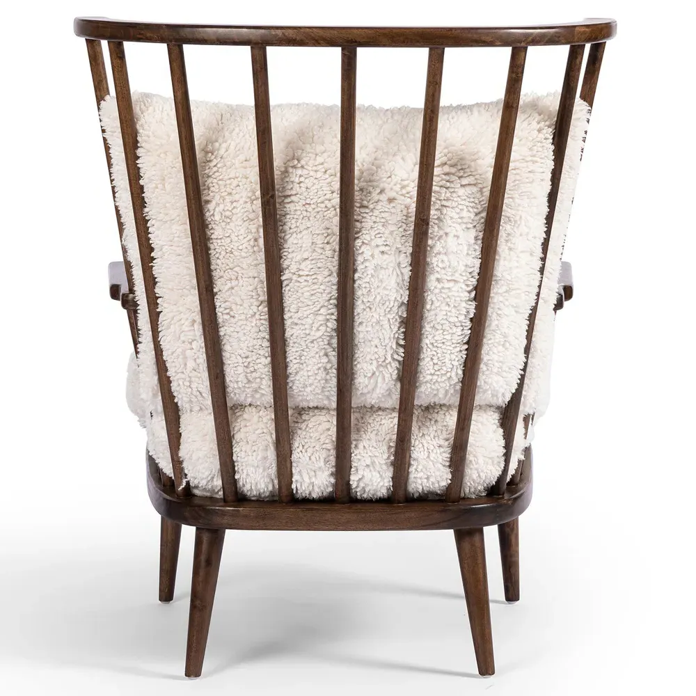 Elion Windsor Arm Chair - Cream, Parawood