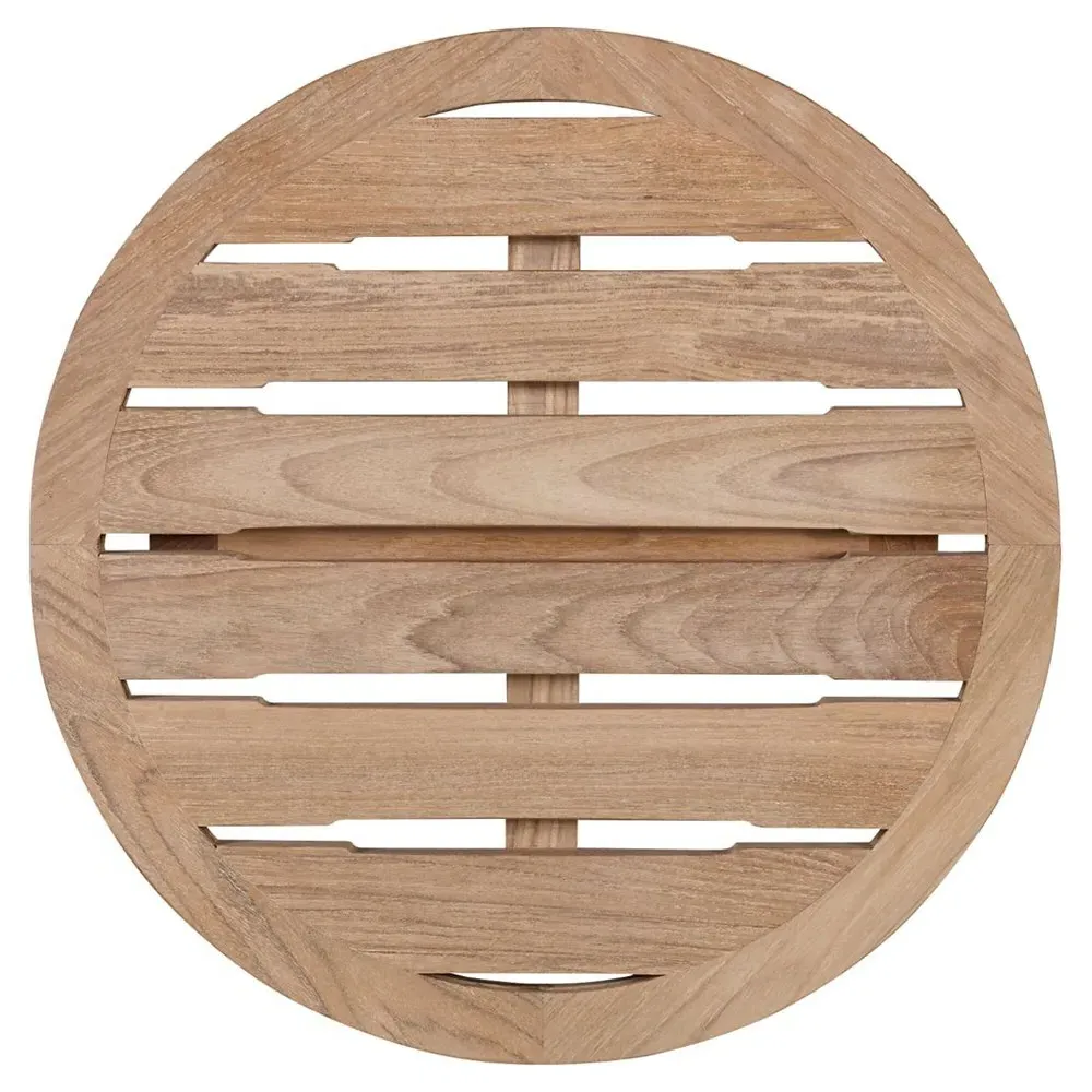 Eliora Round Side Table - Brown, Teak