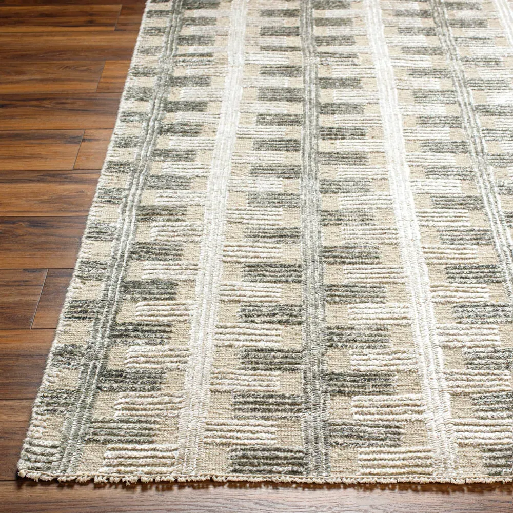 Elisabetha 6'x9' Hand Knotted Rug - Beige, Wool