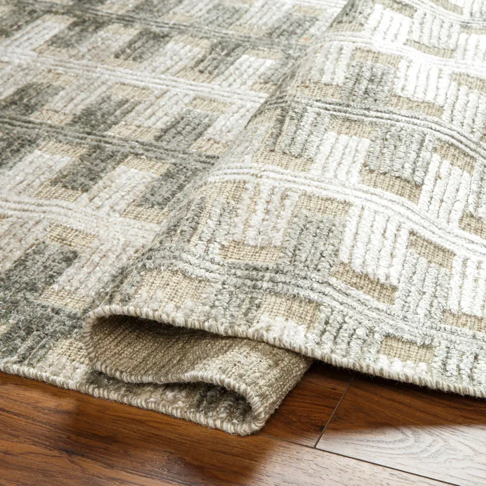 Elisabetha 6'x9' Hand Knotted Rug - Beige, Wool