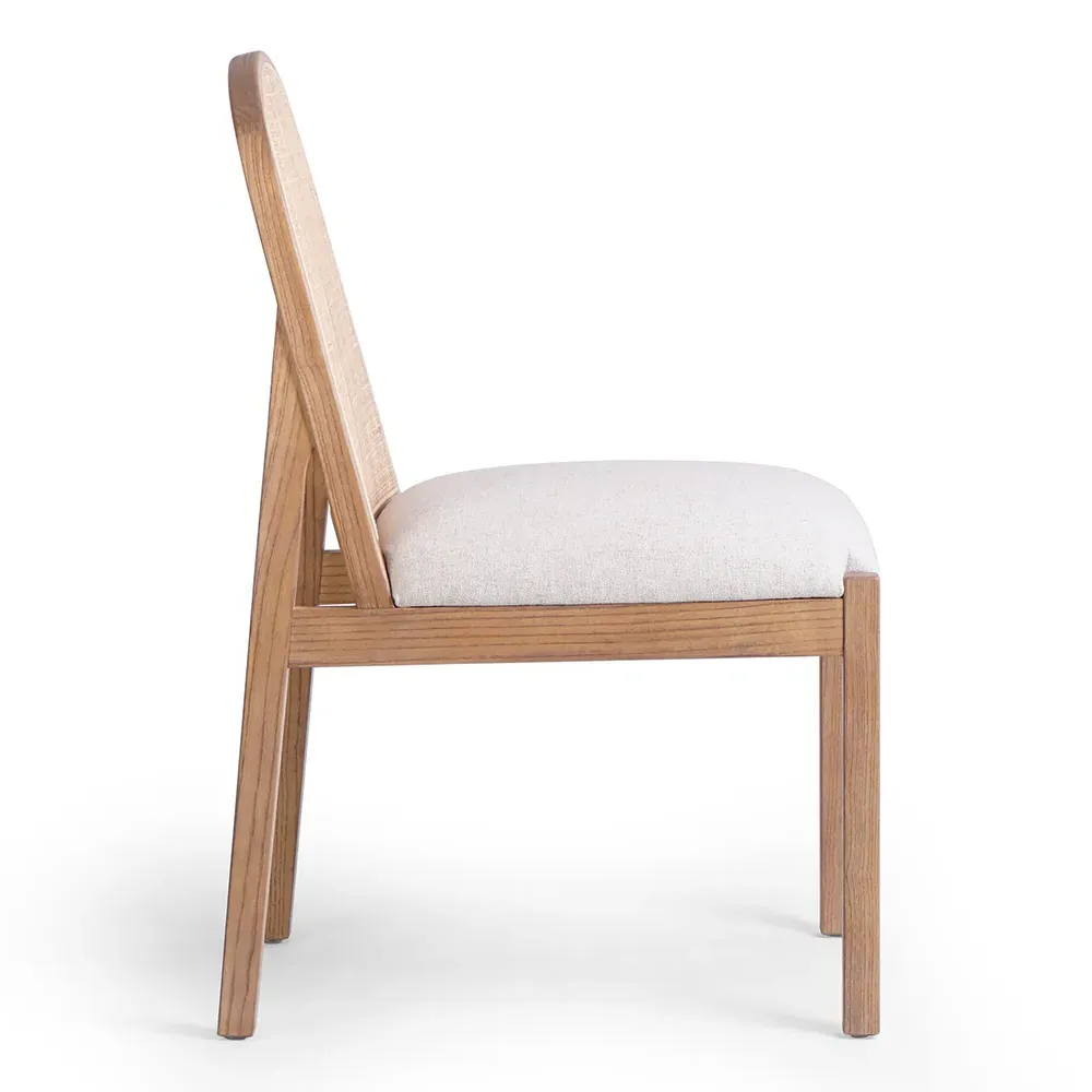 Elise Dining Side Chair - White, Cane