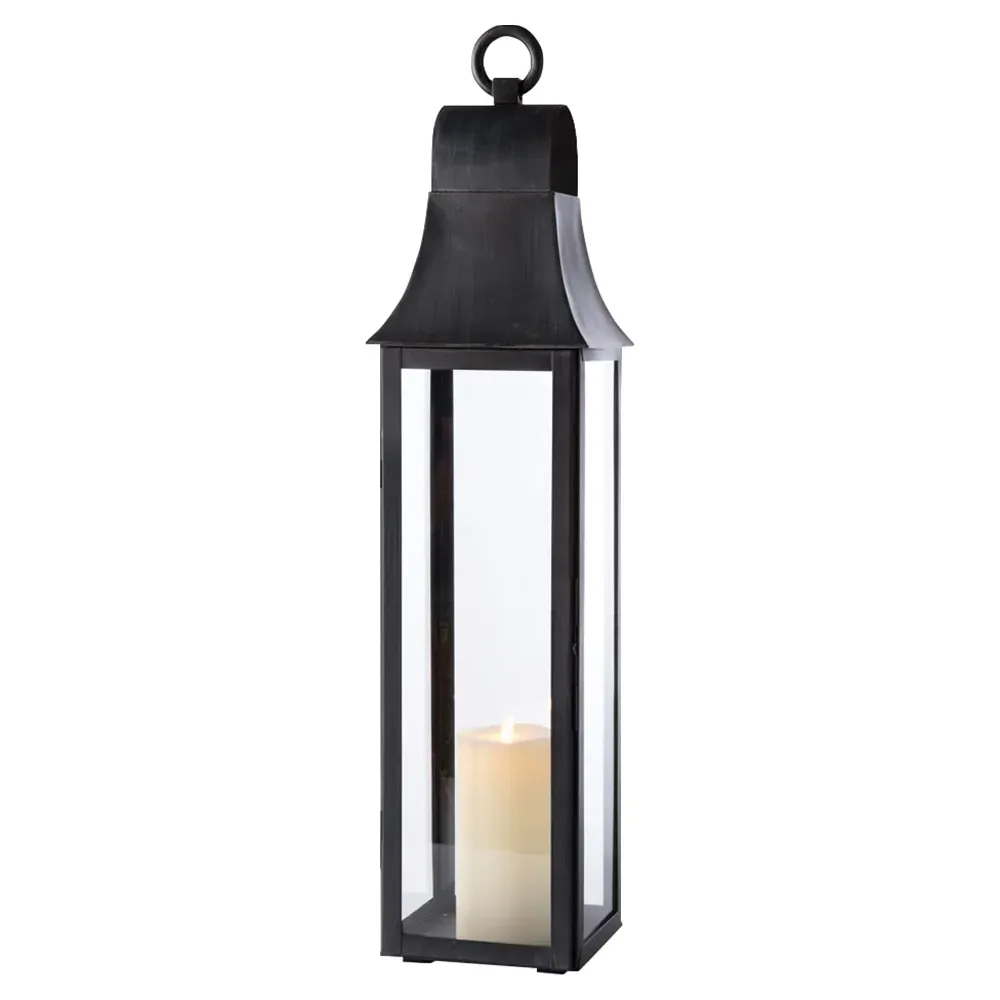 Elise Large Outdoor Lantern - Black, Stainless Steel