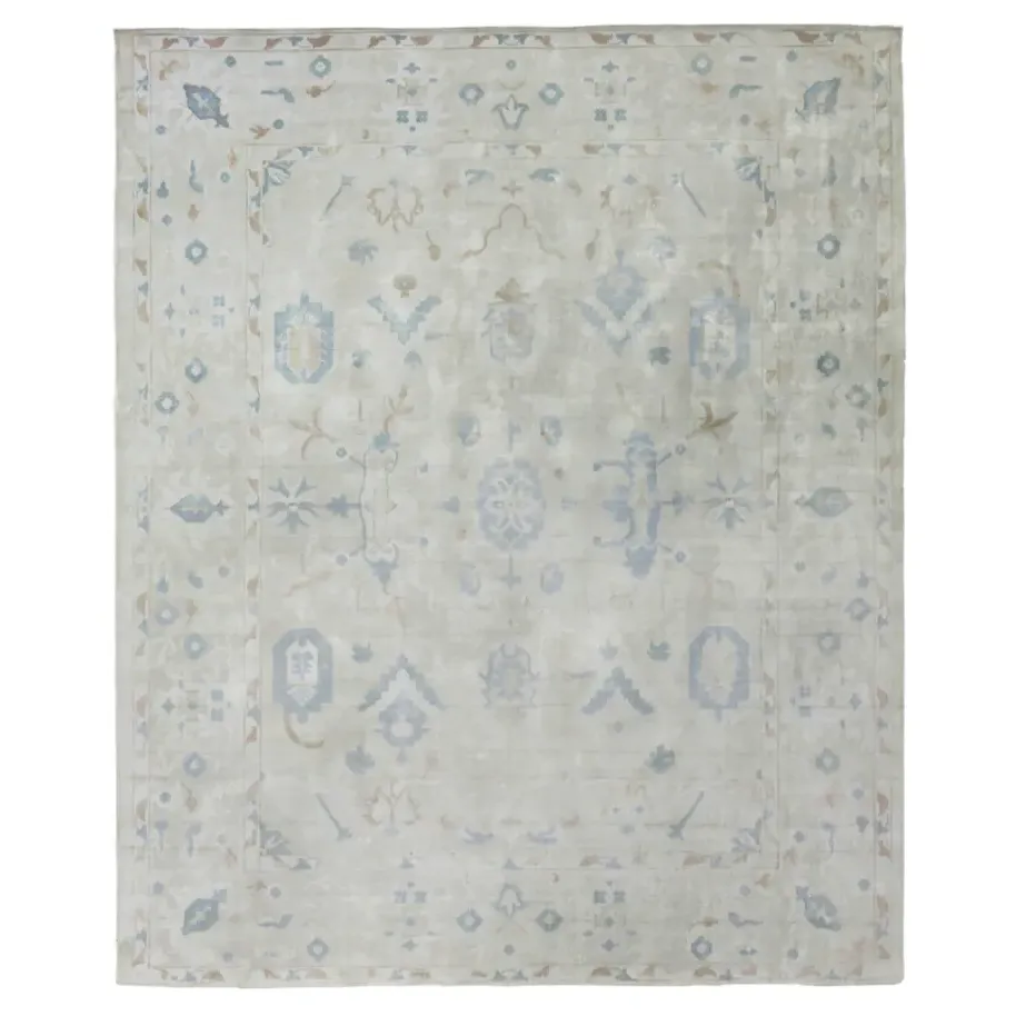 Elise Patterned Rug - Ivory, Bamboo Silk image