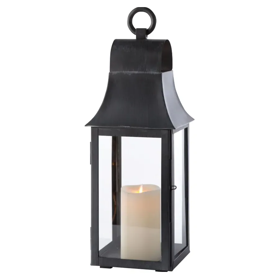 Elise Small Outdoor Lantern - Black, Stainless Steel image
