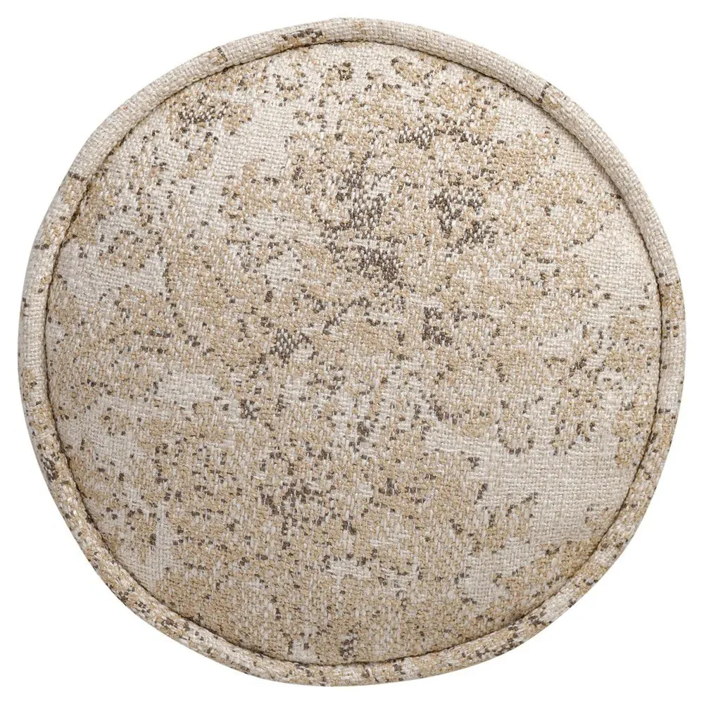 Elisha Damask Bolster Pillow - Beige, Linen Blend