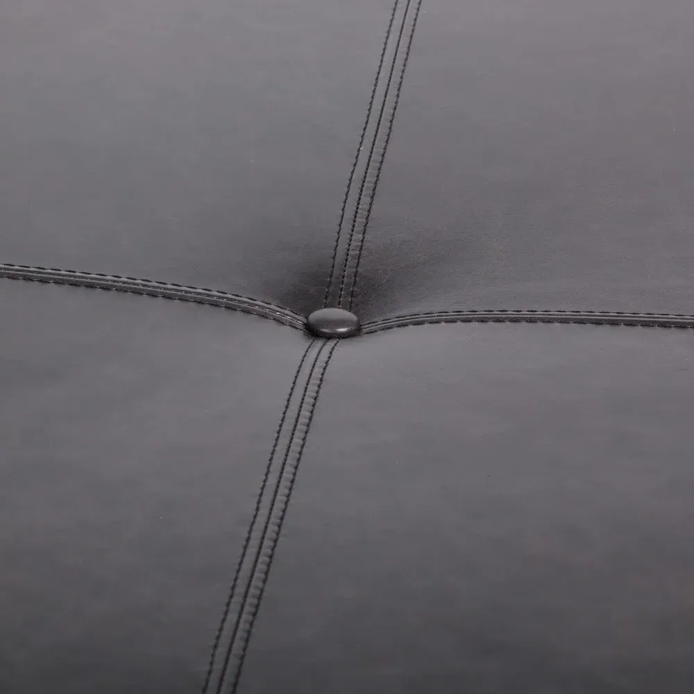 Eliza Large Round Stool - Black, Beech Wood