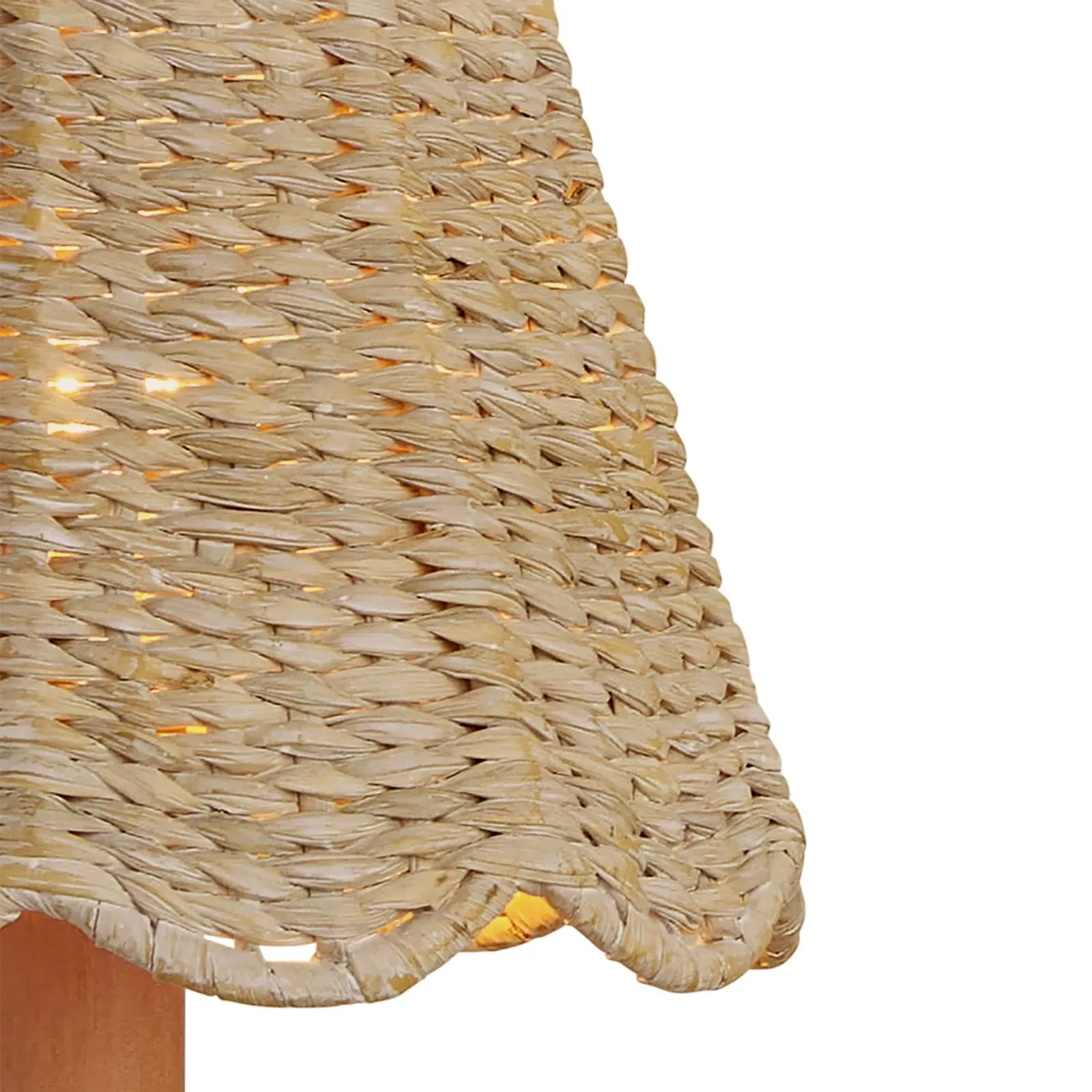 Eliza Scalloped Chandelier Shade - Natural, Seagrass