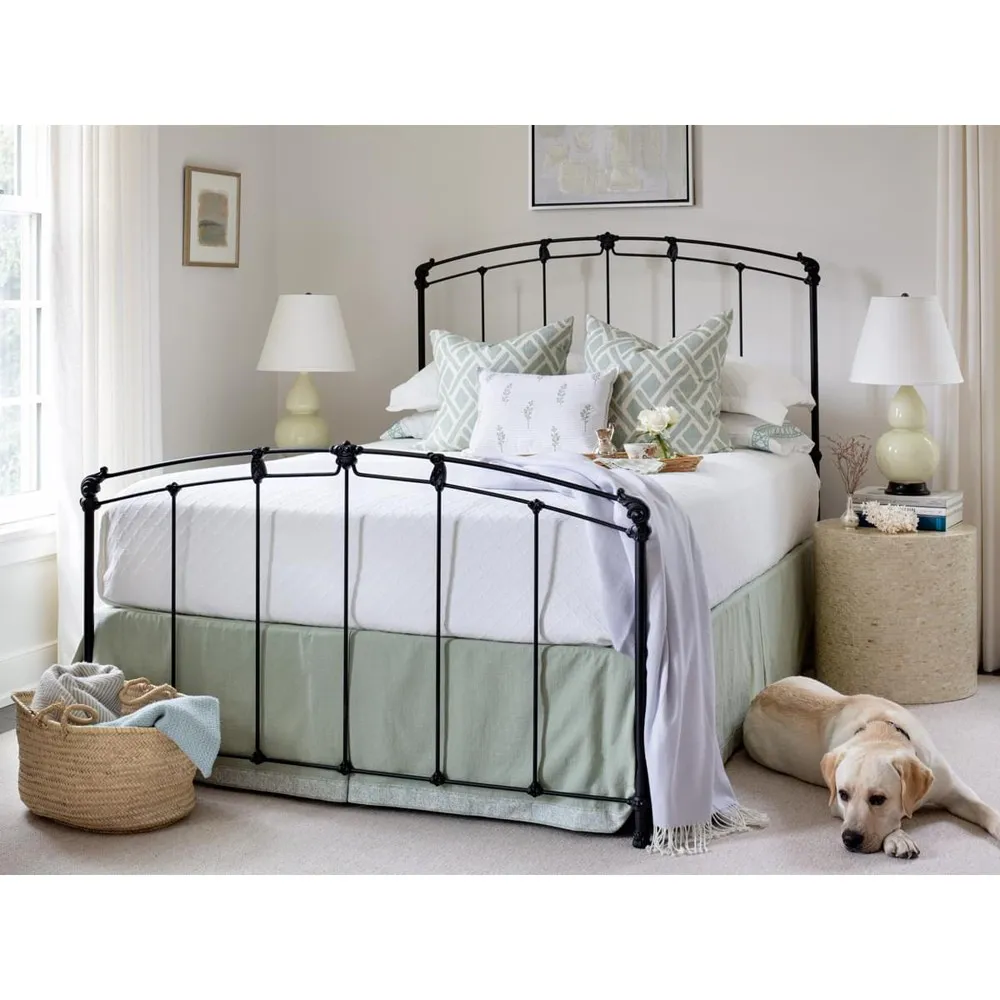Elizabeth King Size Bed Frame - Black, Iron