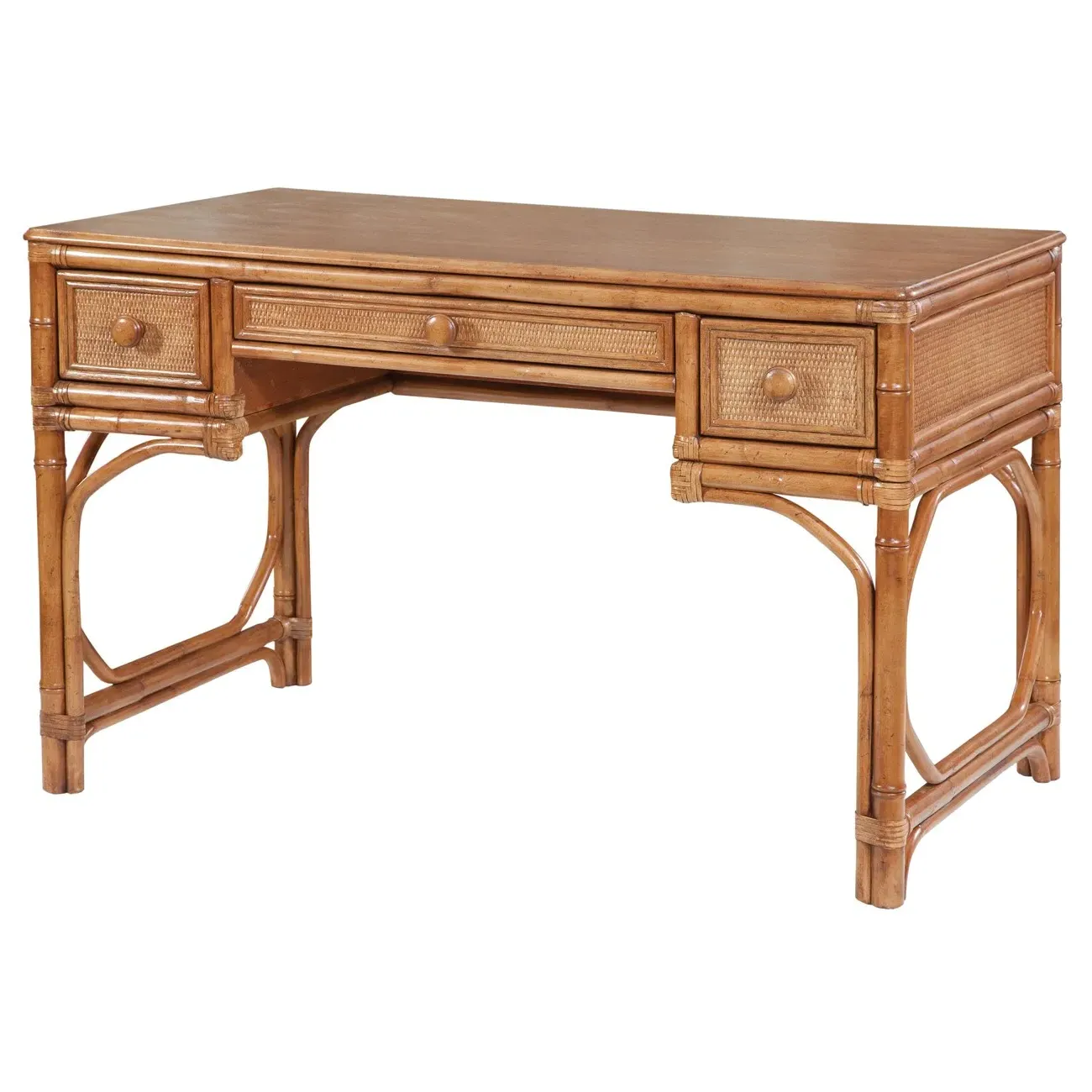 Elliana Desk - Brown, Rattan image