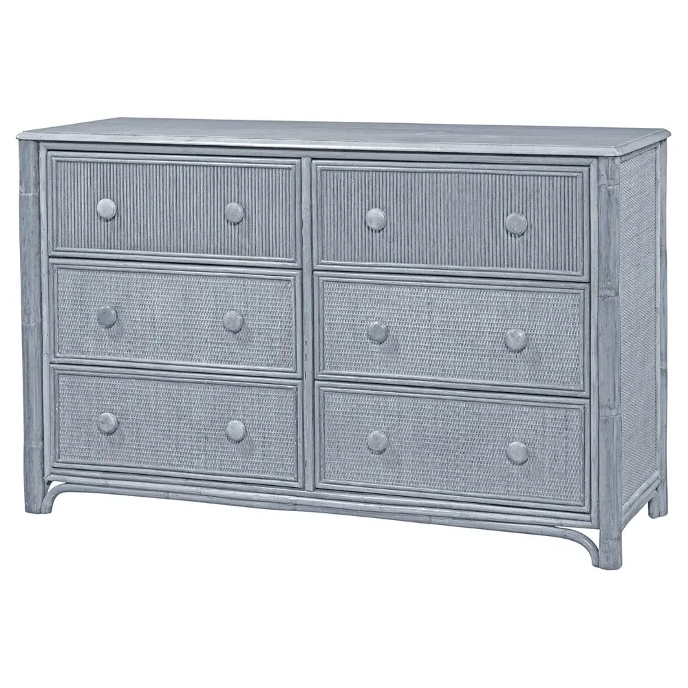 Elliana Double Dresser - Blue, Rattan