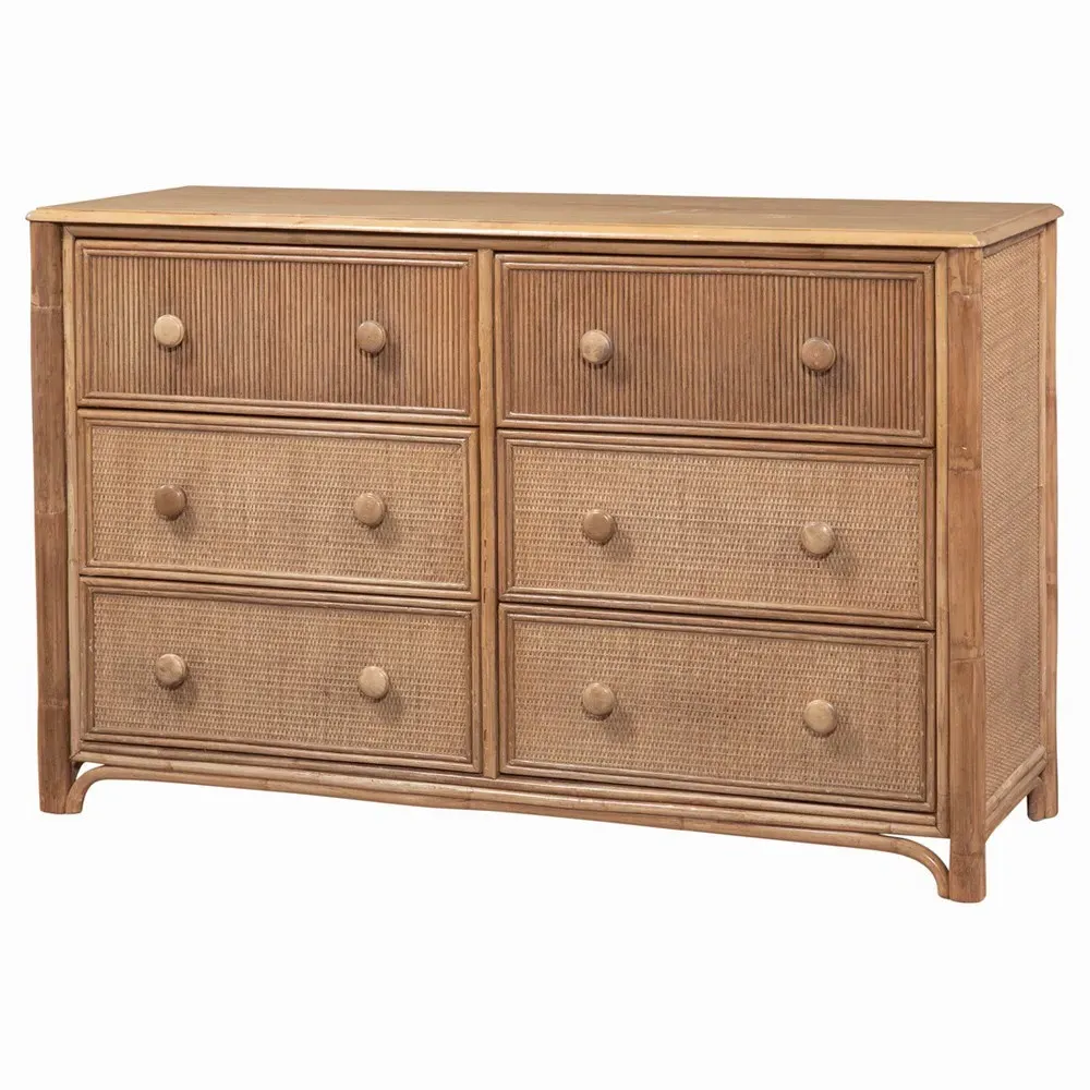 Elliana Double Dresser - Brown, Rattan