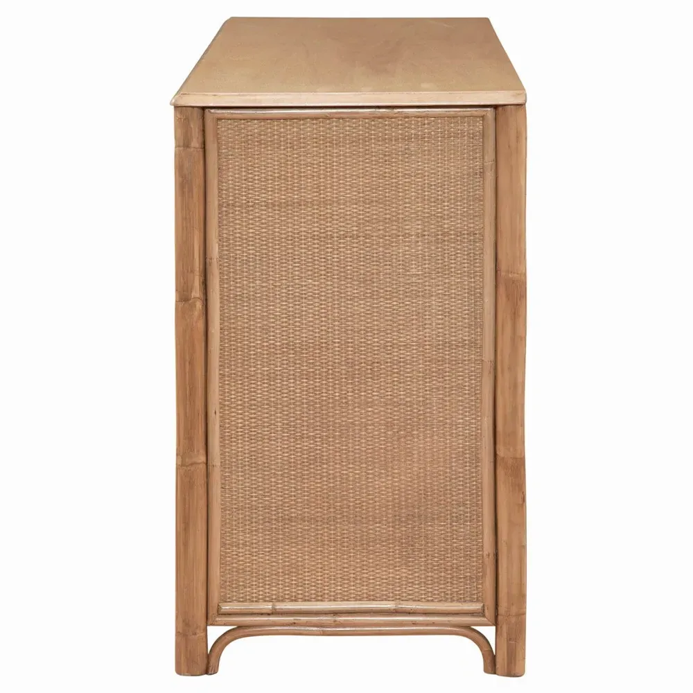 Elliana Double Dresser - Brown, Rattan