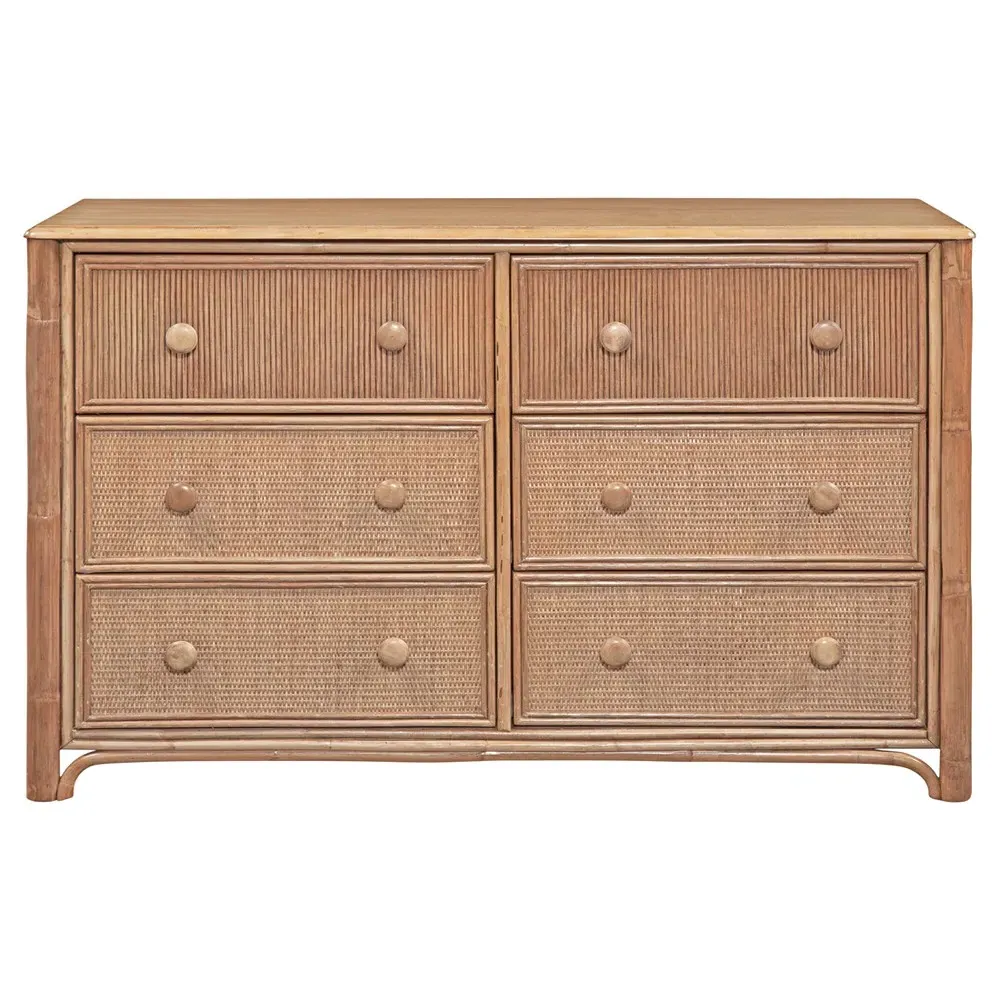 Elliana Double Dresser - Brown, Rattan