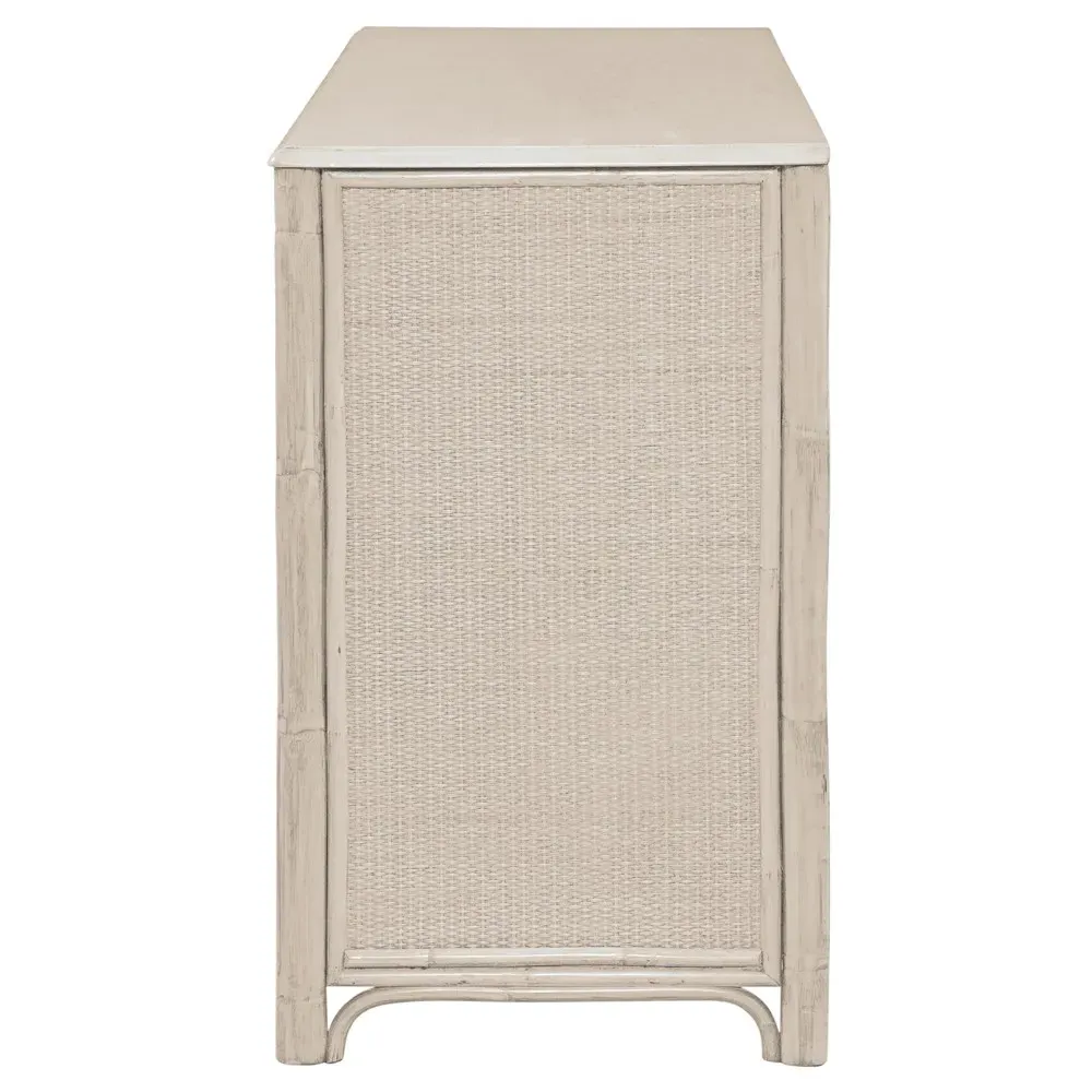 Elliana Double Dresser - Cream, Rattan