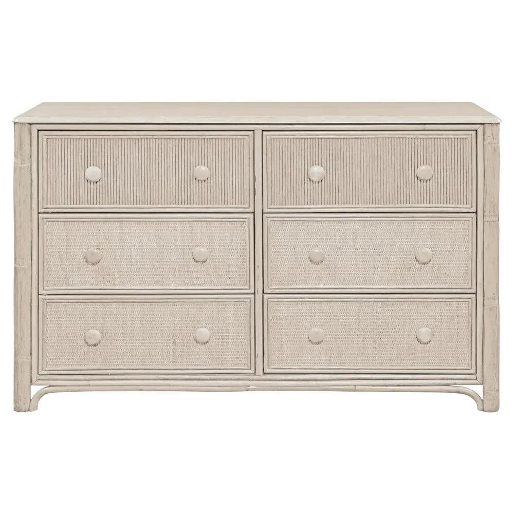 Elliana Double Dresser - Cream, Rattan
