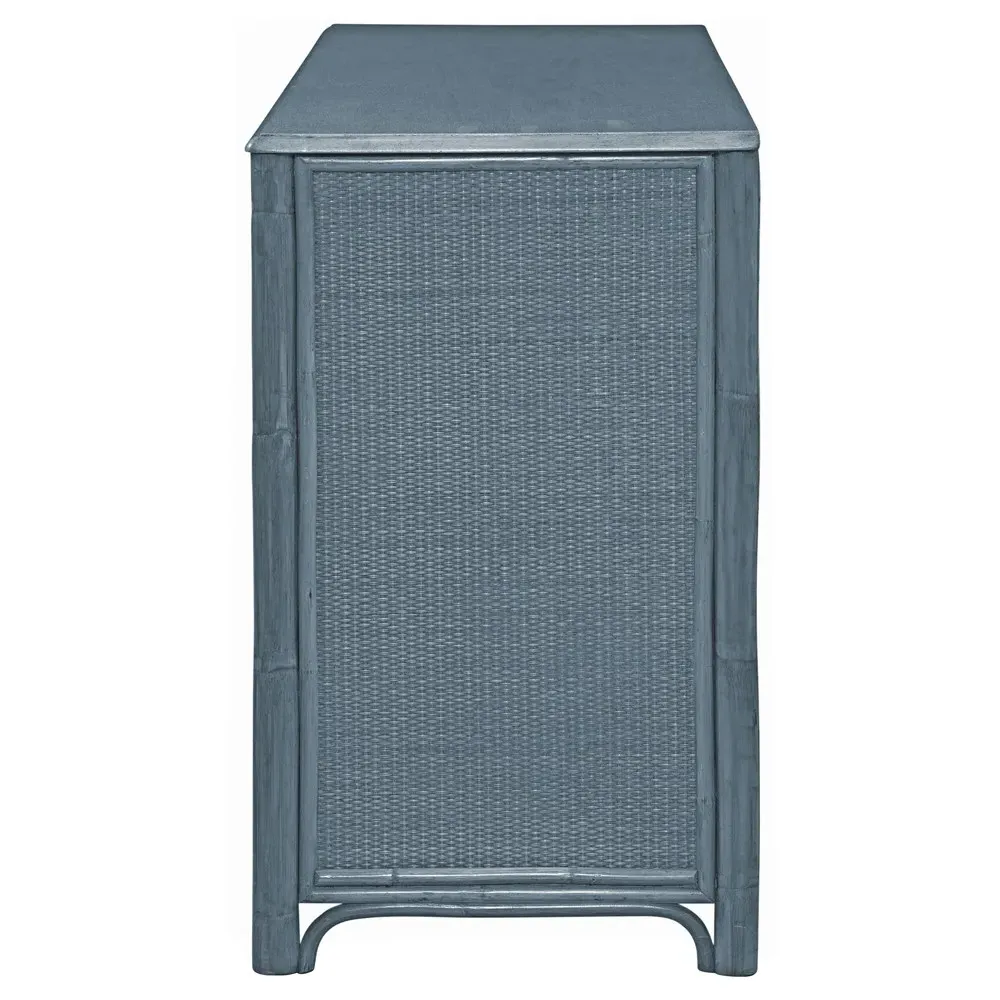 Elliana Double Dresser - Dark Blue, Rattan