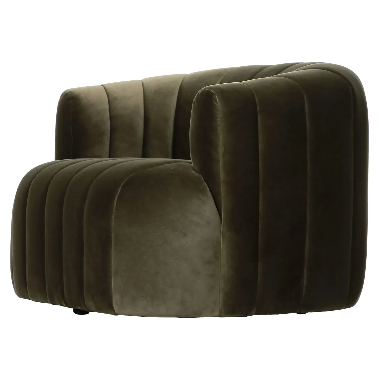 Elliana Swivel Chair - Olive Green, Velvet image