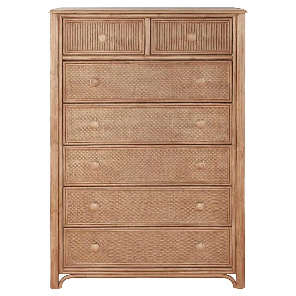 Elliana Tall Chest - Brown, Rattan