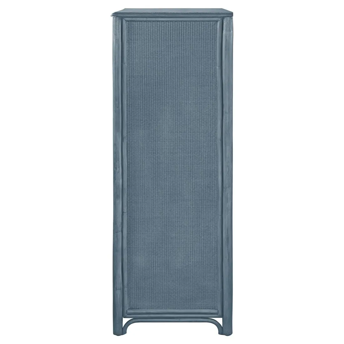 Elliana Tall Chest - Dark Blue, Rattan