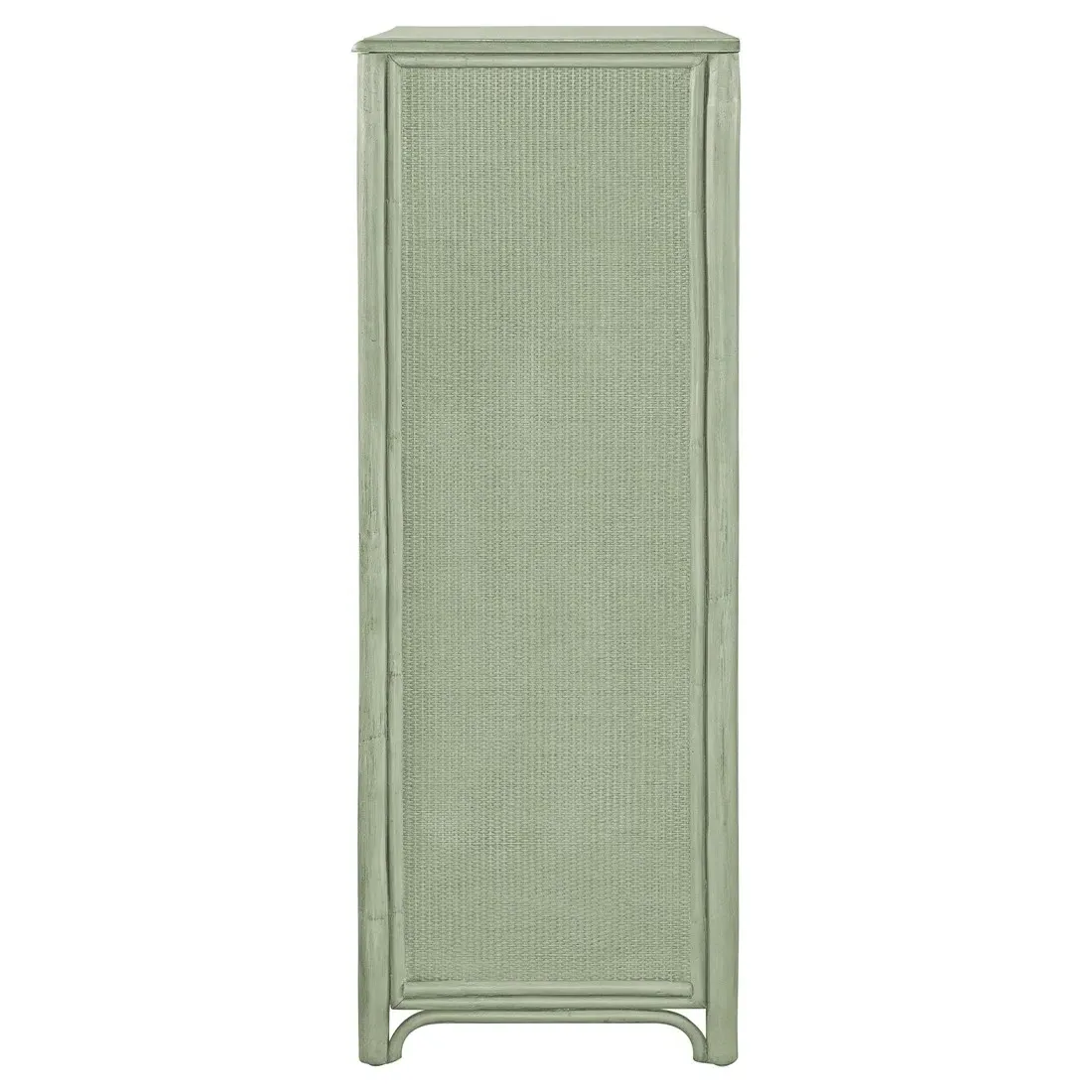 Elliana Tall Chest - Green, Rattan