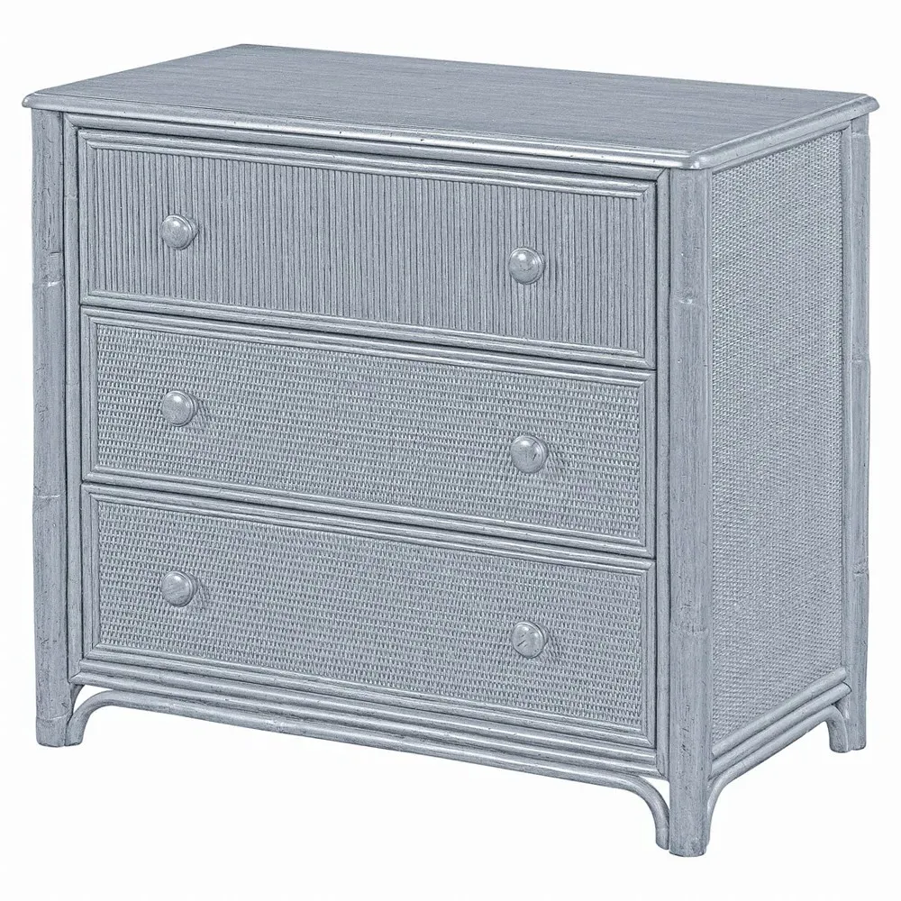 Elliana Woven Bachelor Chest - Blue, Rattan