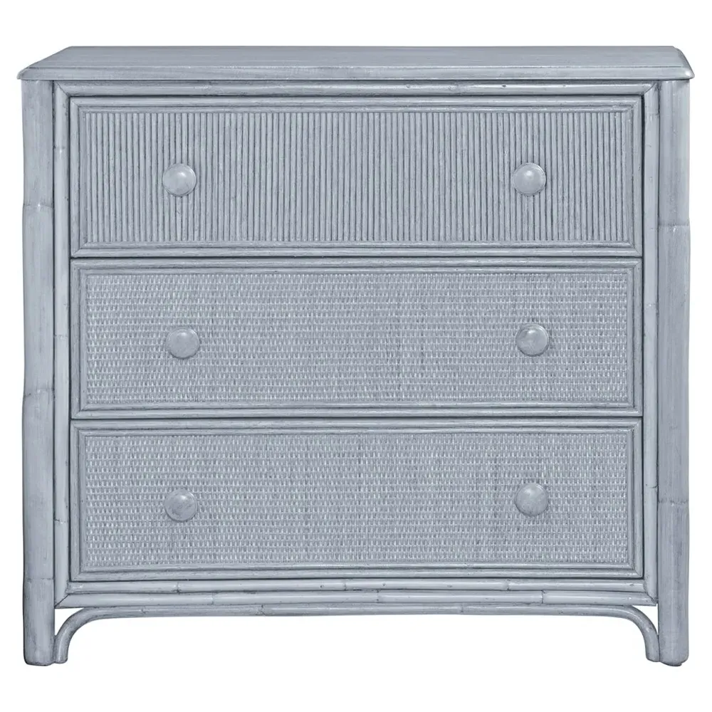 Elliana Woven Bachelor Chest - Blue, Rattan image