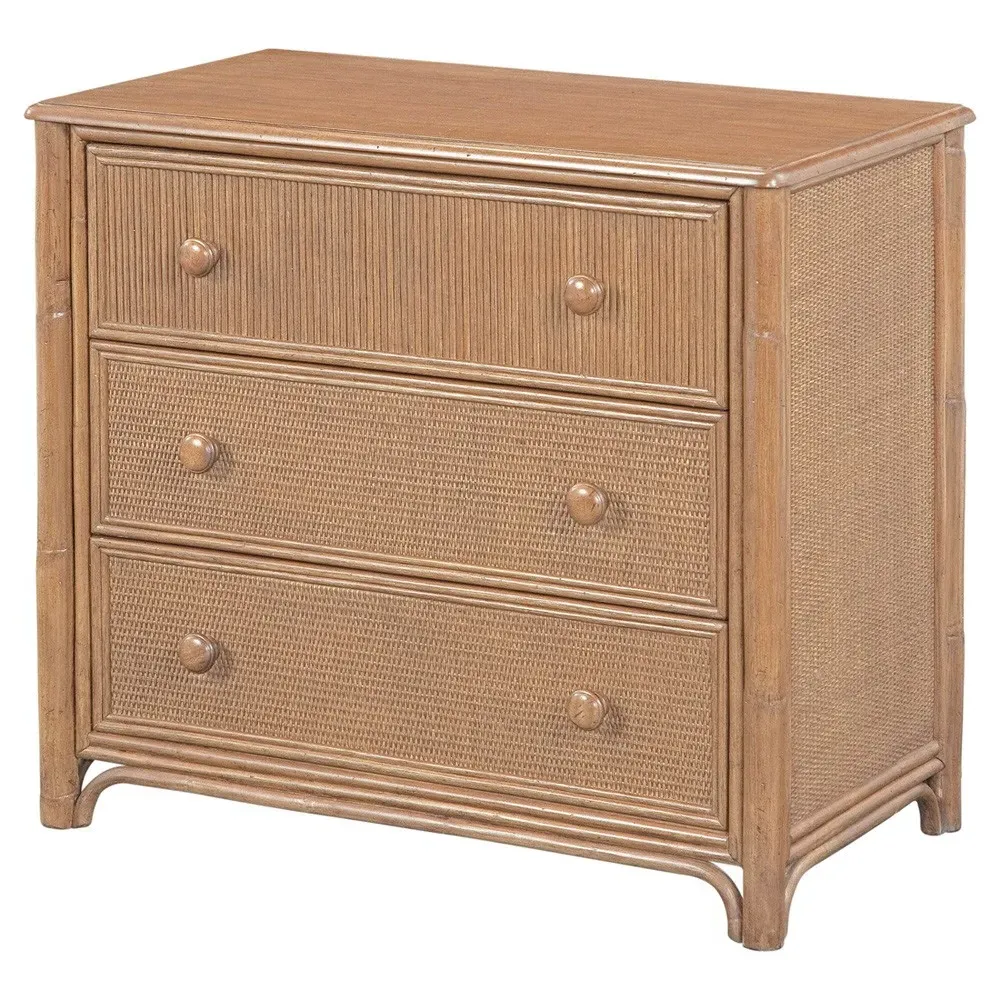 Elliana Woven Bachelor Chest - Brown, Rattan