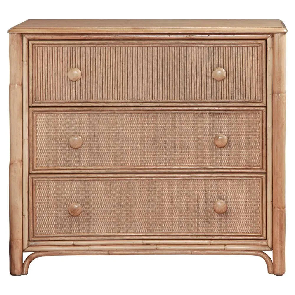 Elliana Woven Bachelor Chest - Brown, Rattan