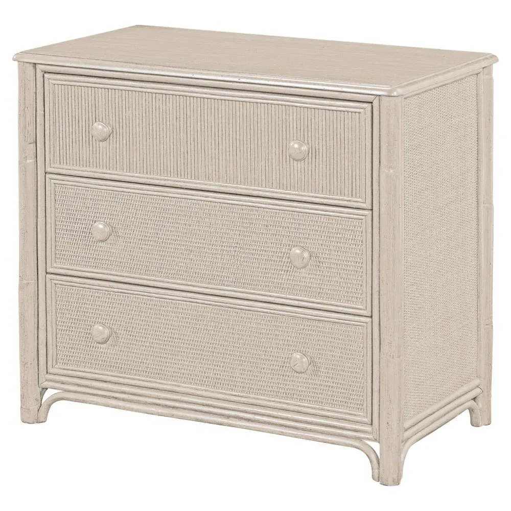 Elliana Woven Bachelor Chest - Cream, Rattan