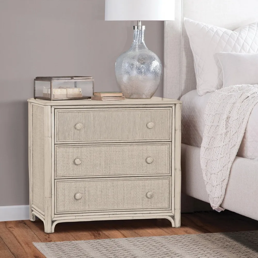 Elliana Woven Bachelor Chest - Cream, Rattan