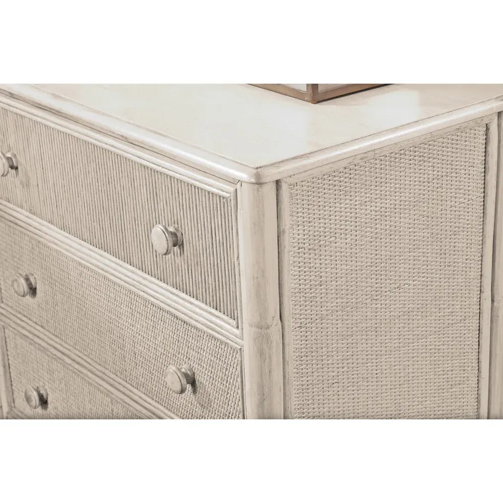 Elliana Woven Bachelor Chest - Cream, Rattan