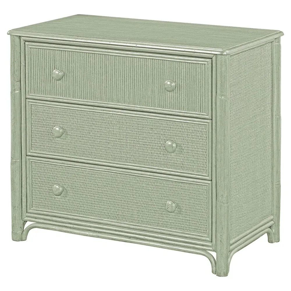 Elliana Woven Bachelor Chest - Green, Rattan
