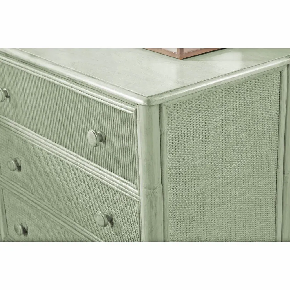 Elliana Woven Bachelor Chest - Green, Rattan