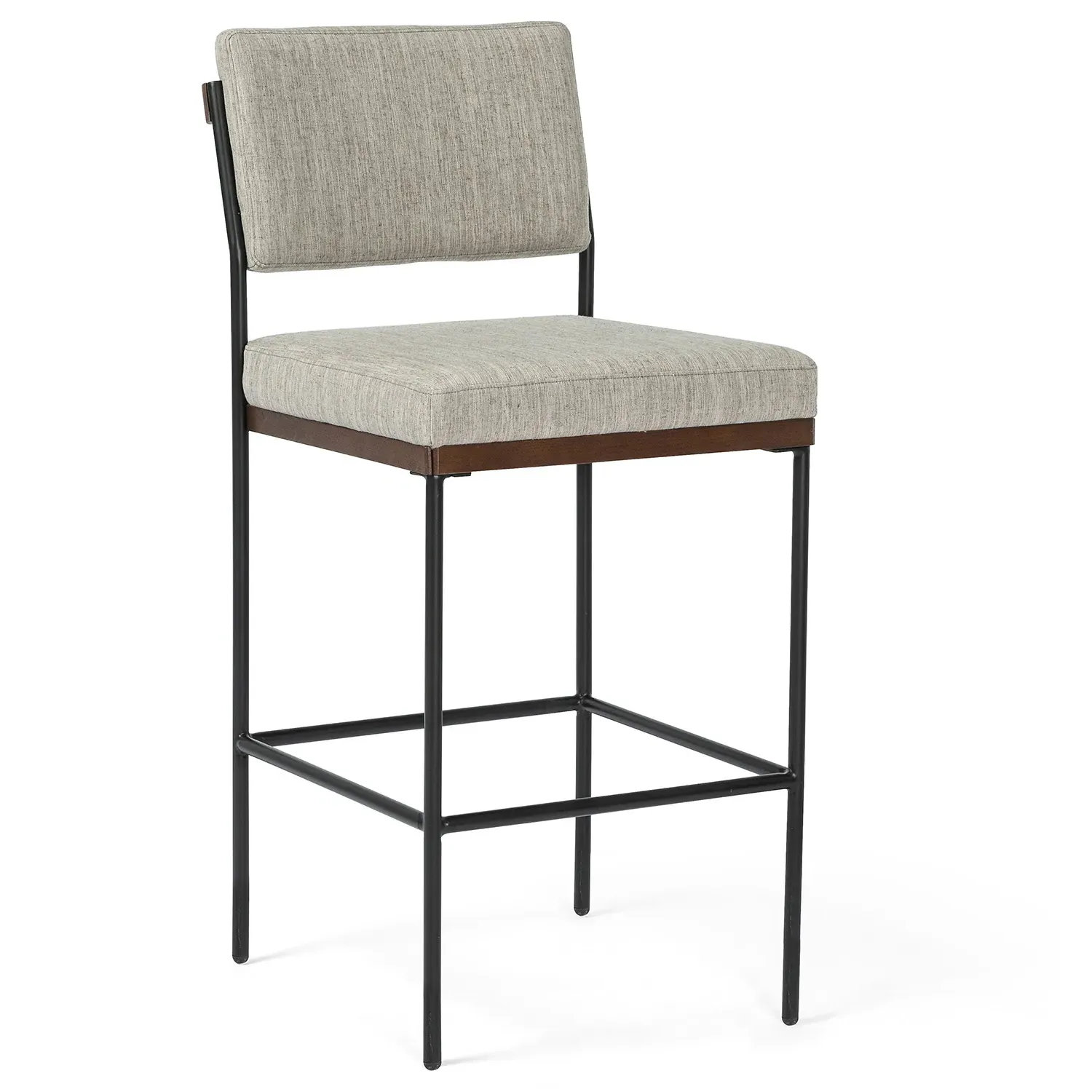 Ellie Bar Stool - Grey, Performance Fabric