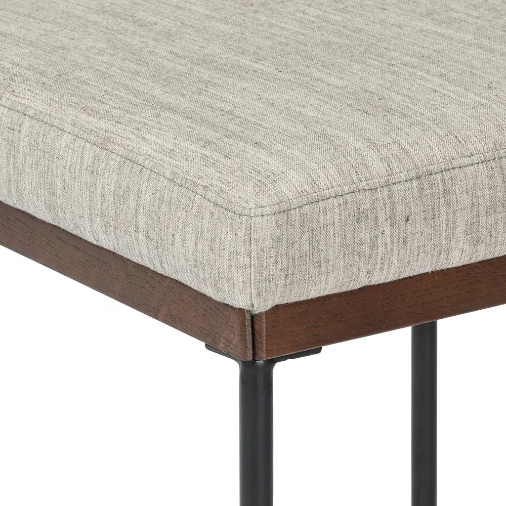 Ellie Bar Stool - Grey, Performance Fabric