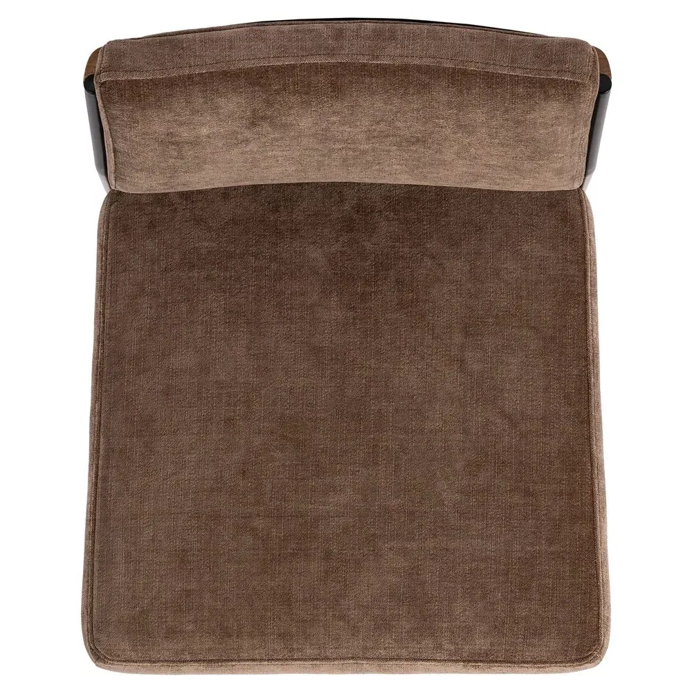 Ellie Counter Stool - Brown, Velvet